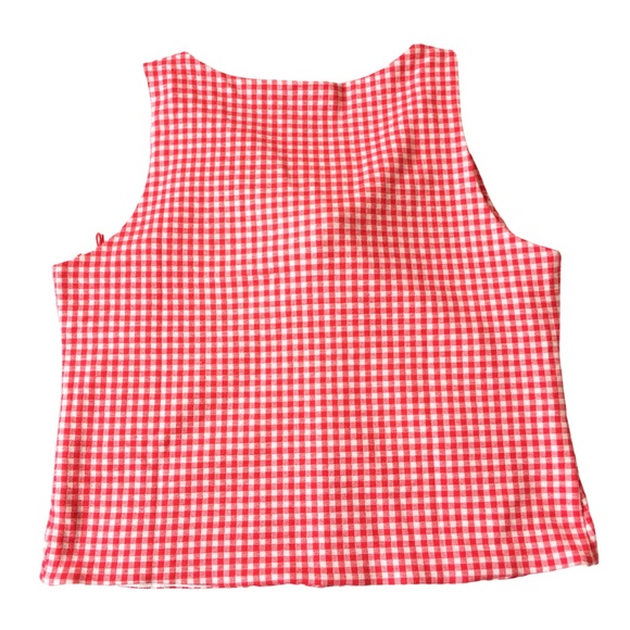 Anthropologie Eva Franco Gingham Bow Top Women's XL - Picture 2 of 16